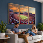 Dooley Stadium Wall Art, Sports Arena Canvas Print, Dooley Field, Framed and Ready to Hang