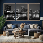 Austin Skyline Wall Art Canvas Print, Austin Downtown Night Cityscape