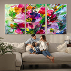 Oil Flower Abstract Canvas Print