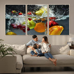 Kitchen Vegetables World Wall Art Canvas Print