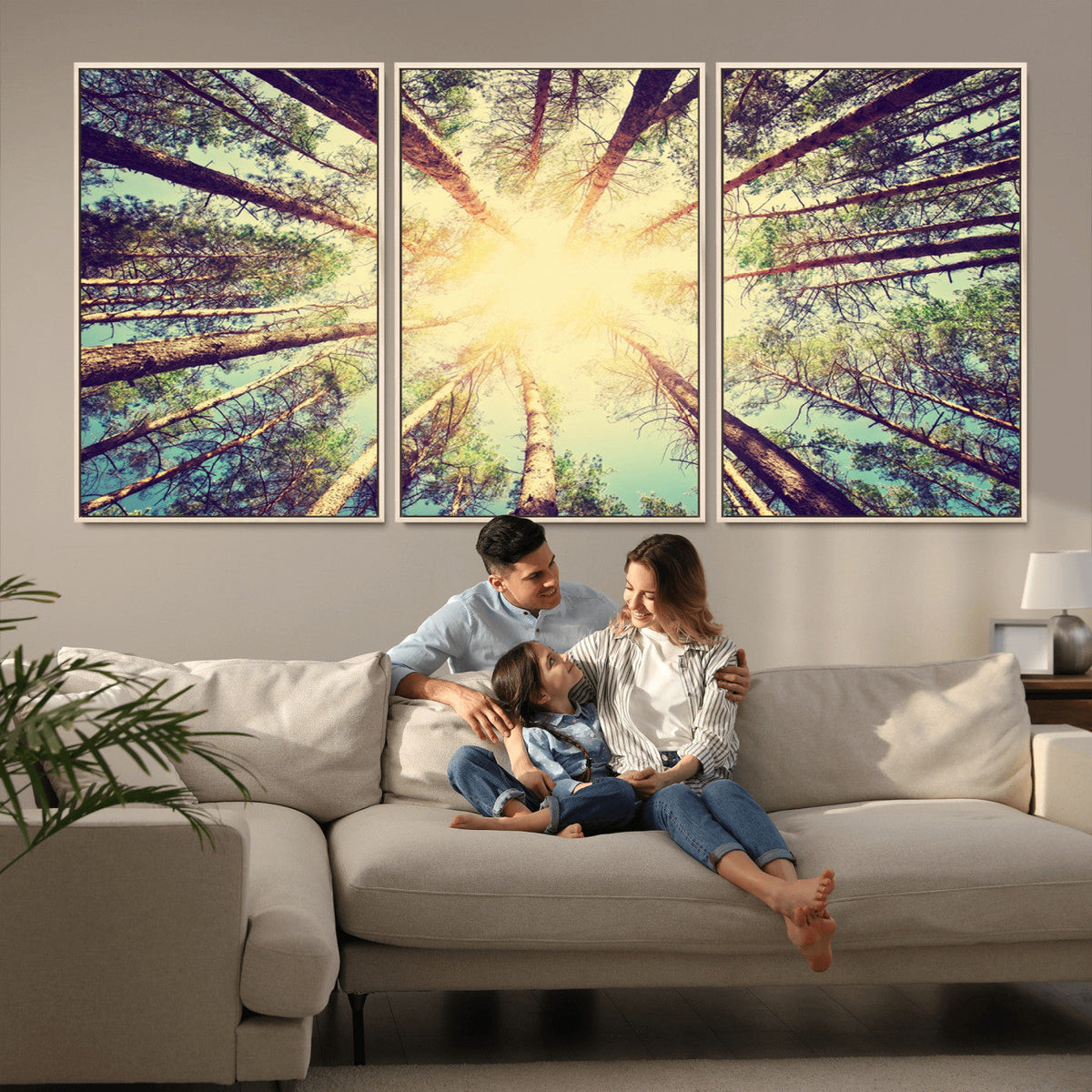 Tree and Sunshine Canvas Print