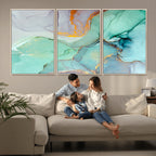 Colorful Marble Fluid Effect Canvas Wall Art Print