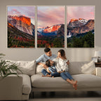 Yosemite Half Dome Wall Art Canvas Print El Capitan