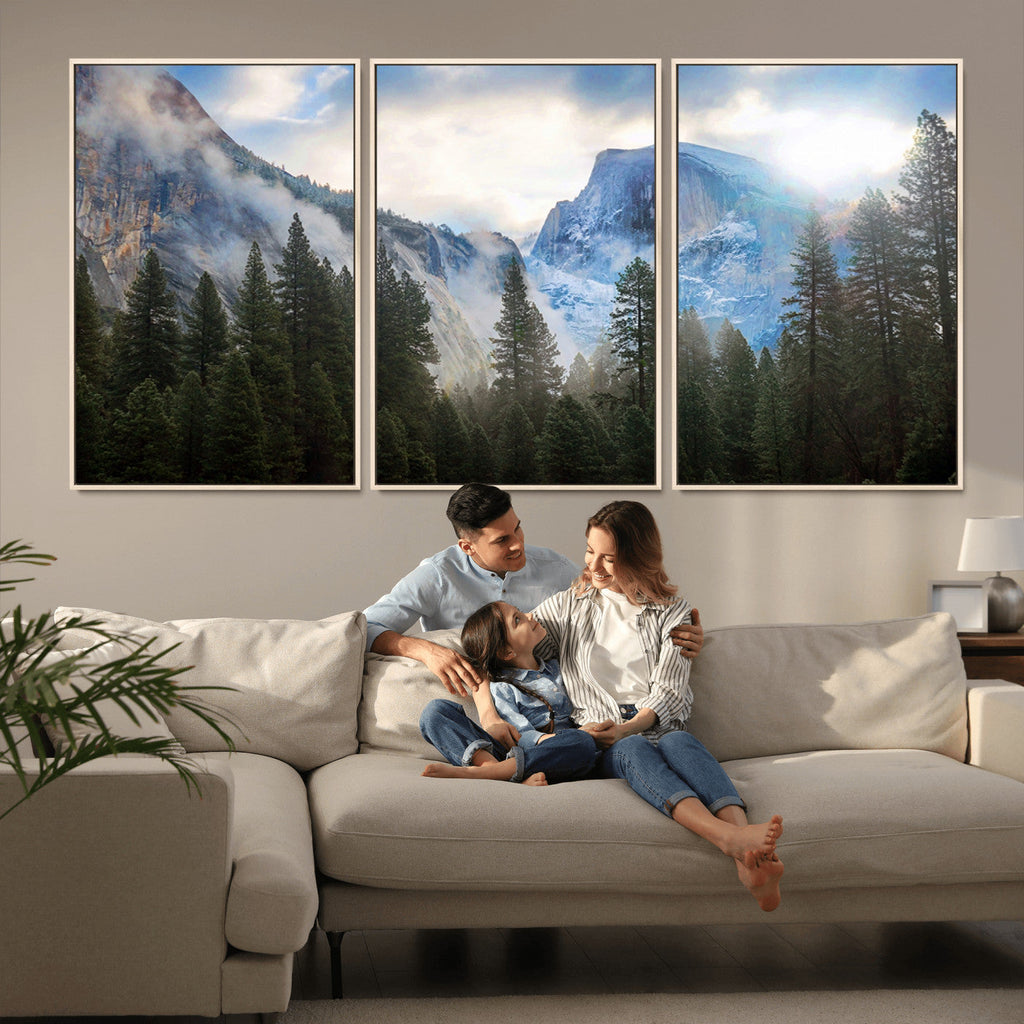 Half Dome Yosemite California Wall Art Canvas Print El Capitan