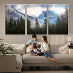 Half Dome Yosemite California Wall Art Canvas Print El Capitan