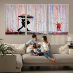 Banksy Wall Art Canvas Print | Framed Graffiti Street Art Picture