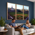 Colorado Rockies Coors Field Wall Art Canvas Print, MLB Baseball Stadium