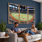 Texas Rangers Baseball Team Print, Arlington Globe Life Field Stadium Wall Art