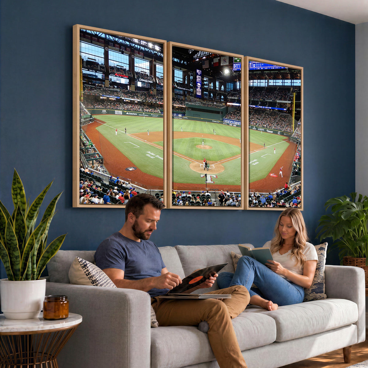 Texas Rangers Baseball Team Print, Arlington Globe Life Field Stadium Wall Art