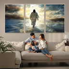 Jesus Walking on Water Wall Art | Canvas Print | Ready to Hang