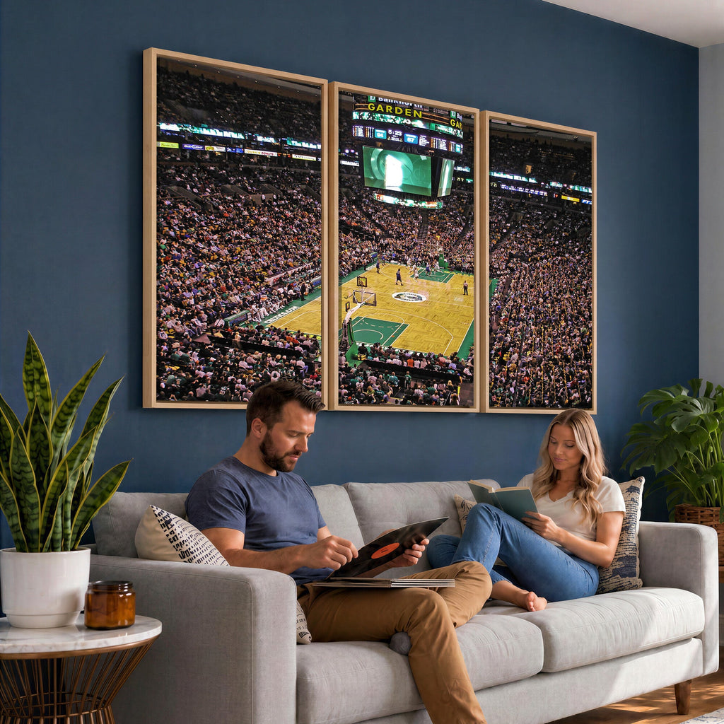 Celtics Game Versus The Timberwolves, Basketball Arena Wall Art