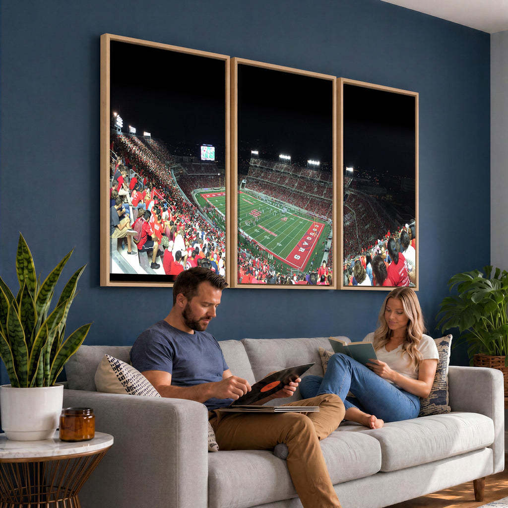 Houston Cougars Football Team Print, Houston TDECU Stadium