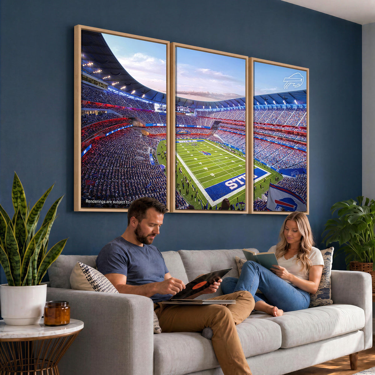 Buffalo Bills Football Team Print Canvas, Buffalo Highmark Stadium