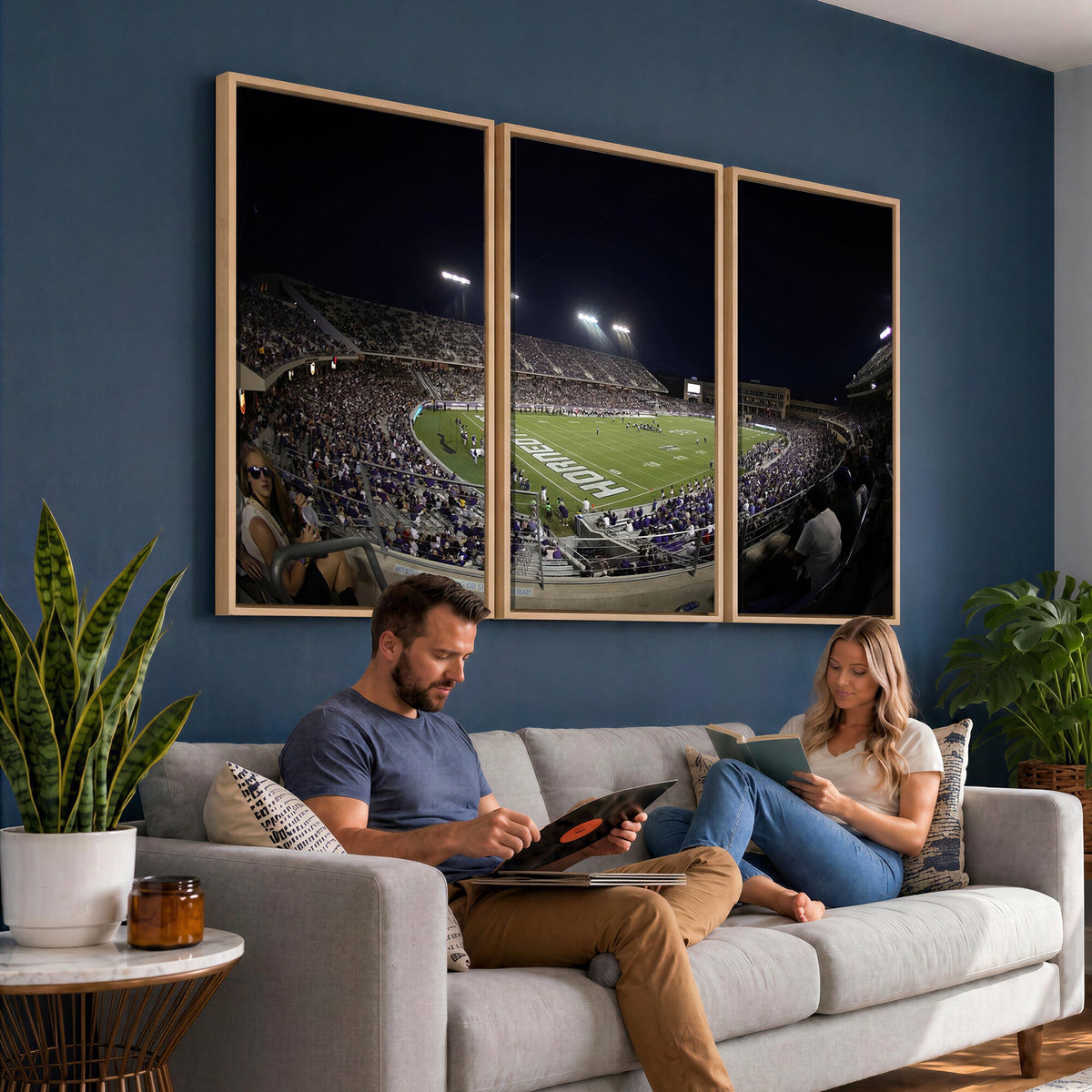 TCU Horned Frogs Football Team Print, Fort Worth Amon G. Carter Stadium
