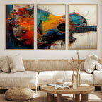 Abstract Guitar Wall Art Canvas | Vibrant Music-Inspired Art for Living Room or Studio