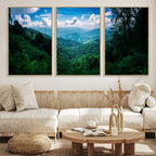 Tropical Jungle Wall Art Canvas Print | Framed Lush Valley