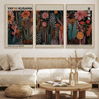 Modern Japanese Wall Art Canvas Print, Framed Abstract Mount Fuji Zen Landscape