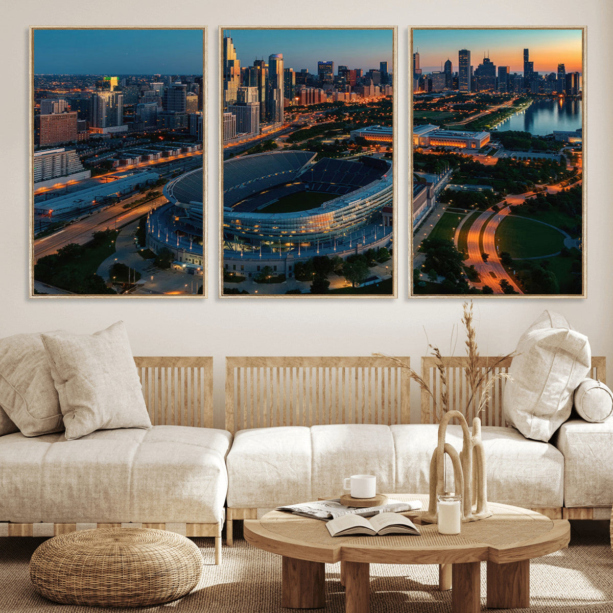 Chicago Bears Soldiers Field Wall Art Canvas Print