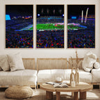 Ole Miss Rebels Vaught Hemingway Stadium Wall Art Canvas Print