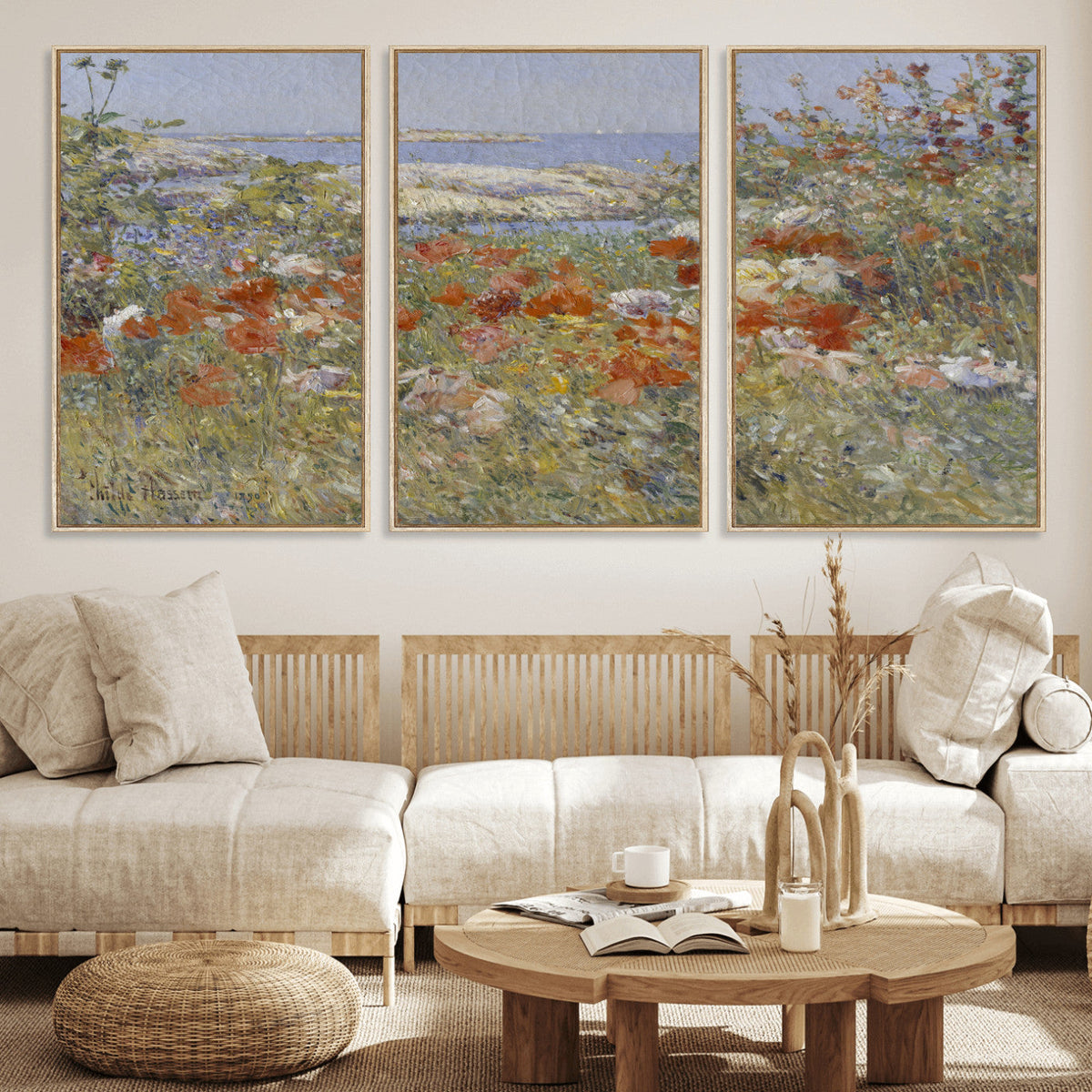 Childe Hassam Celia Thaxter Garden Canvas | 1890 American Impressionist Print