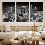 Charlotte Skyline Canvas Wall Art Print | North Carolina Cityscape