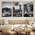 Black and White Atlanta Wall Art Canvas Print