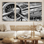 Vintage Antique Airplane Wall Art Canvas Print