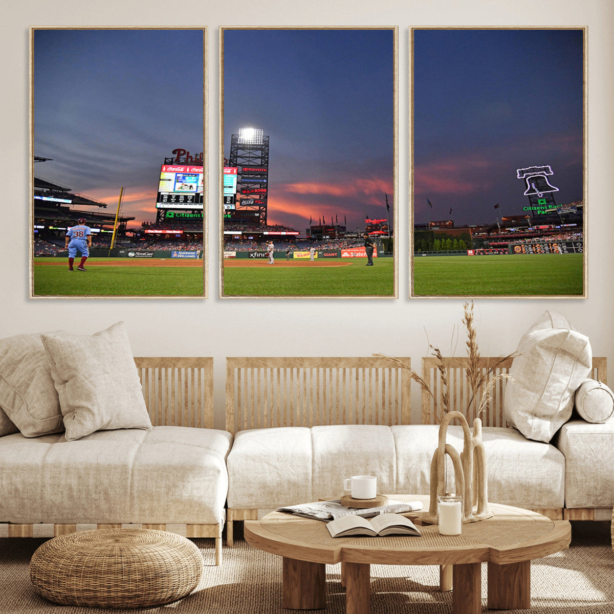 Philadelphia Phillies Baseball Print, Philadelphia Citizens Bank Park Stadium Wall Art