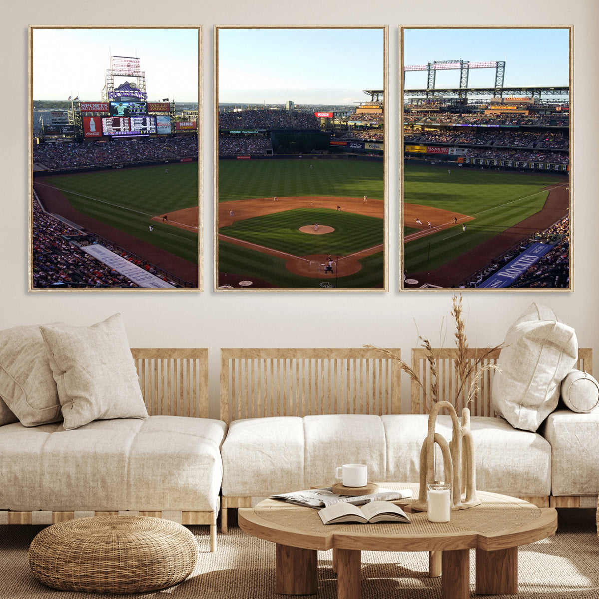 Colorado Rockies Coors Field Wall Art Canvas Print, MLB Baseball Stadium