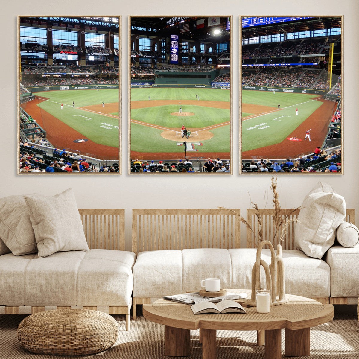 Texas Rangers Baseball Team Print, Arlington Globe Life Field Stadium Wall Art