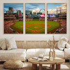 St. Louis Cardinals Baseball Team Print, Busch Stadium Wall Art, Framed and Ready to Hang