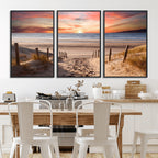Sunset on the Sea Wall Art Canvas Print