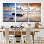 Serene Weather On The Beach Wall Art Canvas Print