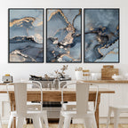 Multipanel Marble Fluid Effect Wall Art Abstract Canvas Wall Art Print