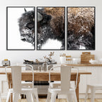 American Bison Wall Art Print, Majestic Buffalo Canvas Print for Living Room or Office