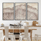 Tree Ring Wall Art Triptych, Rustic Wood Ring Canvas Print