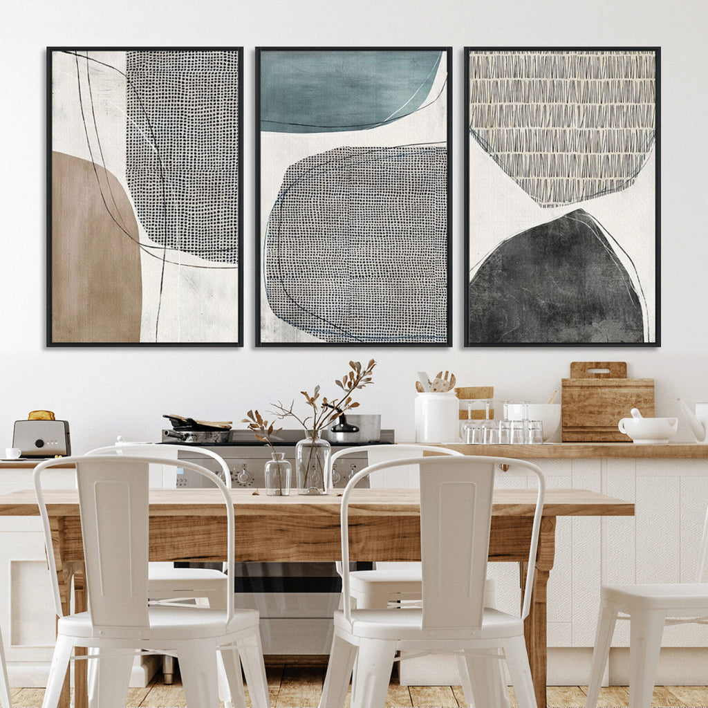 Canvas Print Wall Art Abstract Art Boho, Framed Boho Decor