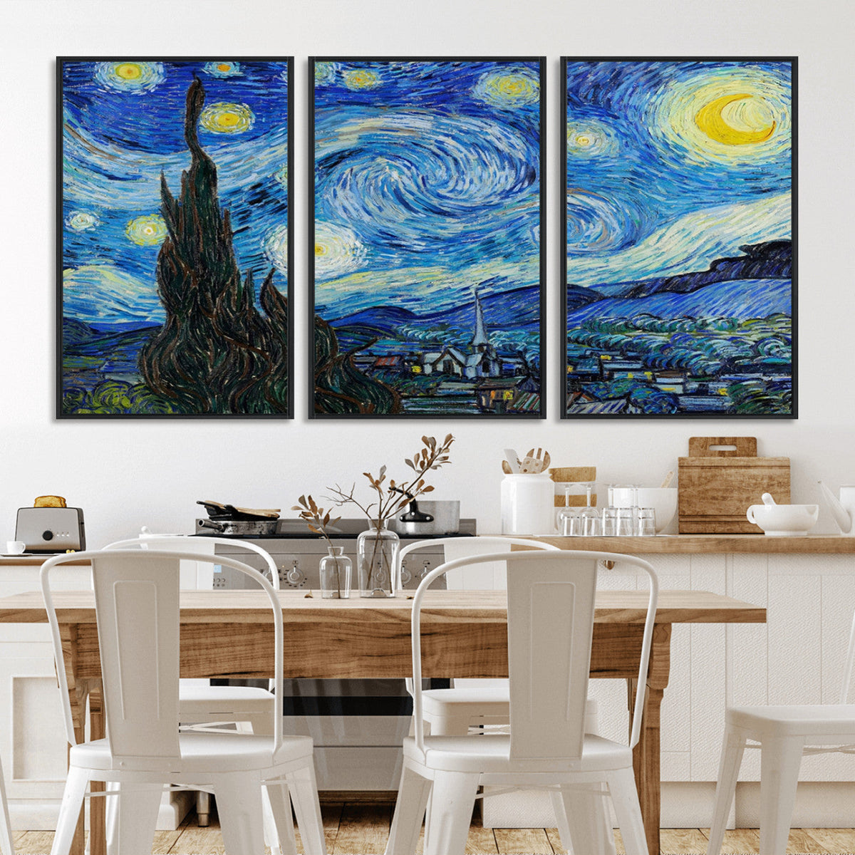 Vincent Van Gogh The Starry Night Abstract Wall Art Canvas Print