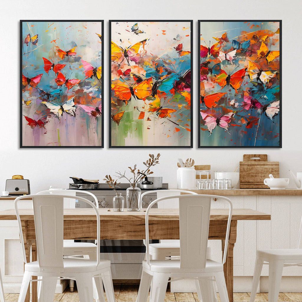 Abstract Butterfly Wall Art Canvas Print