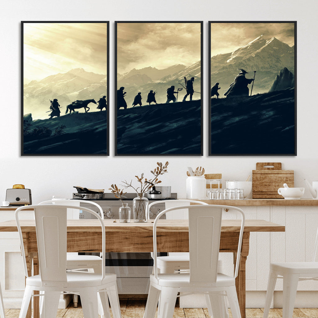 Fellowship Journey Wall Art | Fantasy Adventure Canvas Print