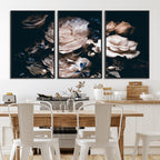 Pink Peonies Flowers Large Canvas Art Print