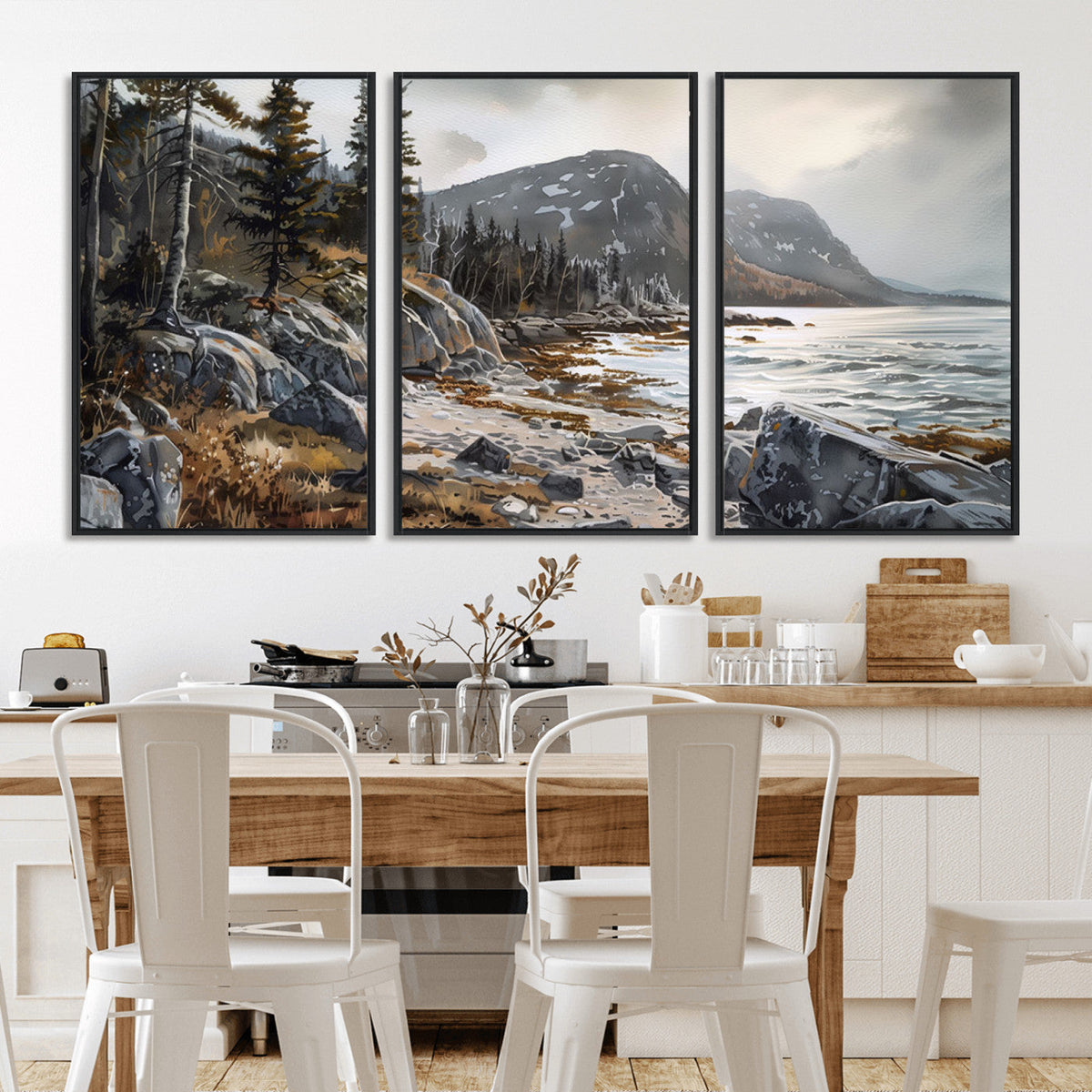 Serene Coastal View of Acadia National Park