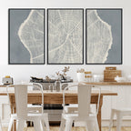 Abstract Tree Ring Wall Art Canvas Print, Framed and Ready to Hang