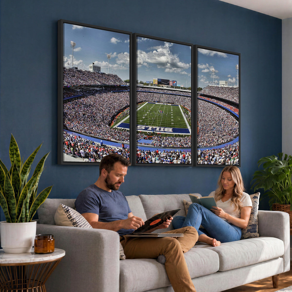 Buffalo Bills Highmark Stadium Wall Art Canvas Print, Bills Game Day Decor