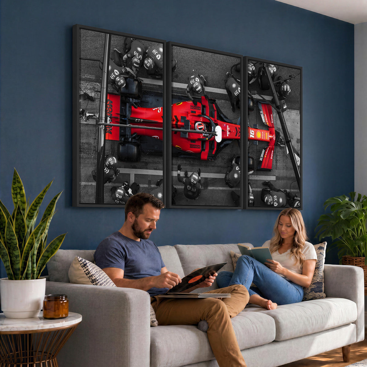 Ferrari Pit Stop Canvas Wall Art | Precision and Speed