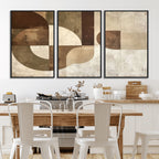 Wabi Sabi Geometric Wall Art | Abstract Modern Minimalist Canvas Print