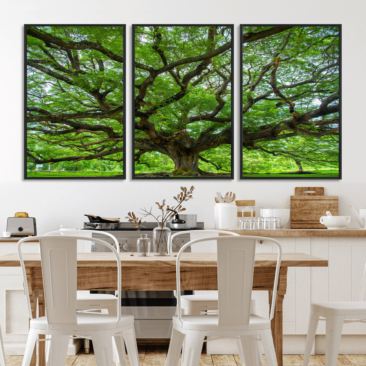 Ancient Tree Wall Art Canvas Print, Framed Sprawling Branches