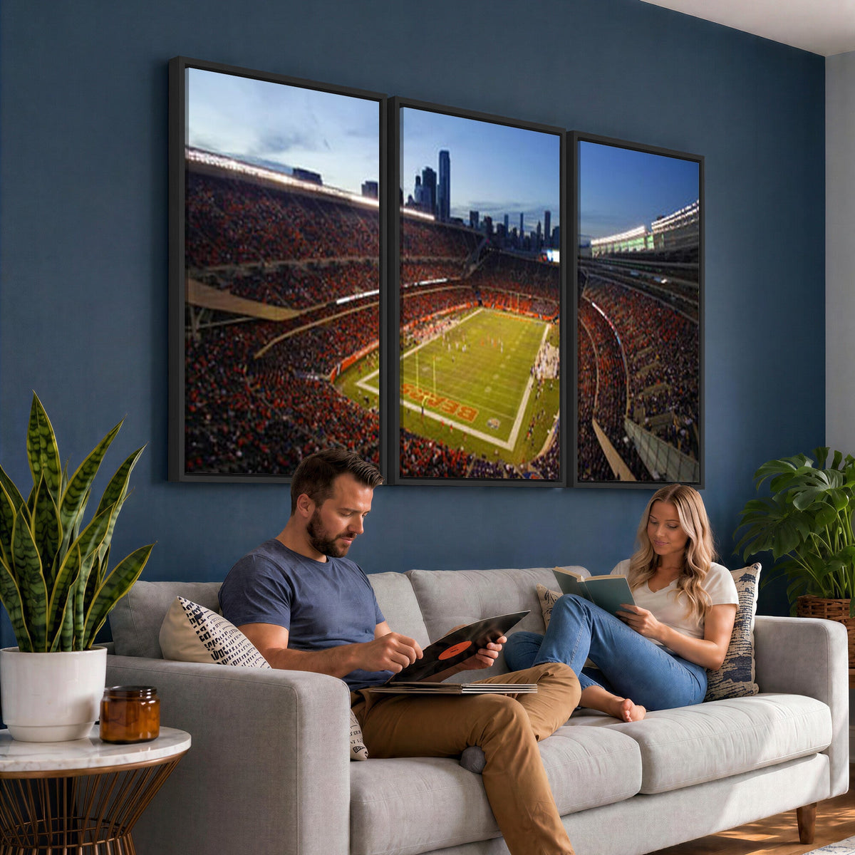 Chicago Bears Soldier Field Canvas Wall Art, NFL Stadium Panorama