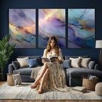 Colorful Abstract Canvas Wall Art Print, Vibrant Popup Color Art Print