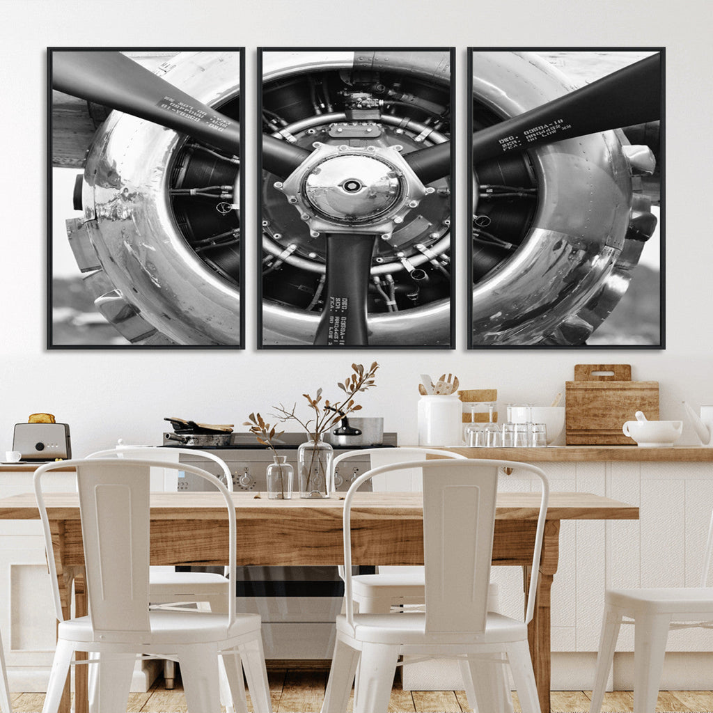 Vintage Airplane Wall Art Canvas Print